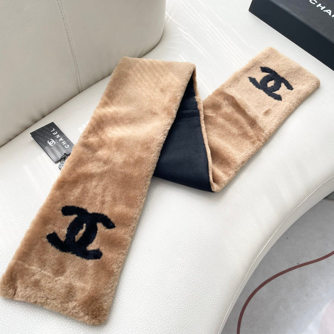 CC 25 Scarf 170cm Brown Black Fleece 968490