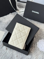 CC Carld Holder White Grain Calfskin 242688