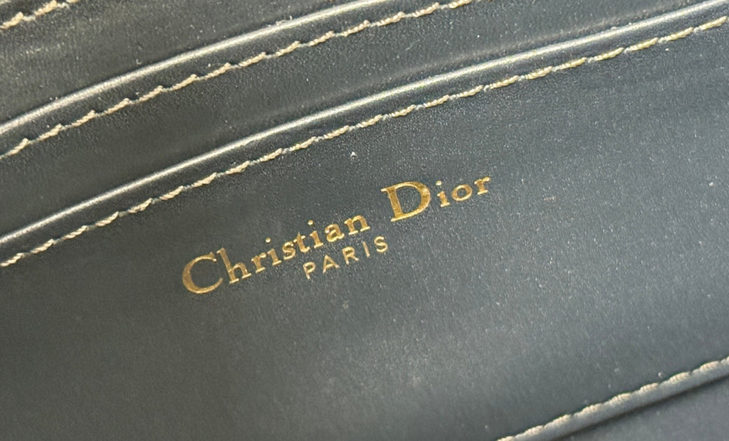 CD 30 Montaigne Avenue Pouch with Flap 30cm Blue Jacquard