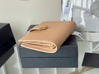 Pra 1MV204 Small Wallet Caramel Saffiano & Smooth Leather
