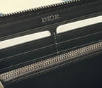 CD Long Zipped Wallet 19.8cm Beige Black Jacquard