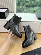 CC 25 Short Boot Black Calfskin 430304