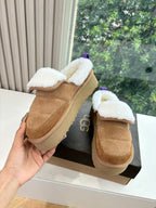 UGG Australian Shepherd Theia Platform Warm Wool Suede 525936