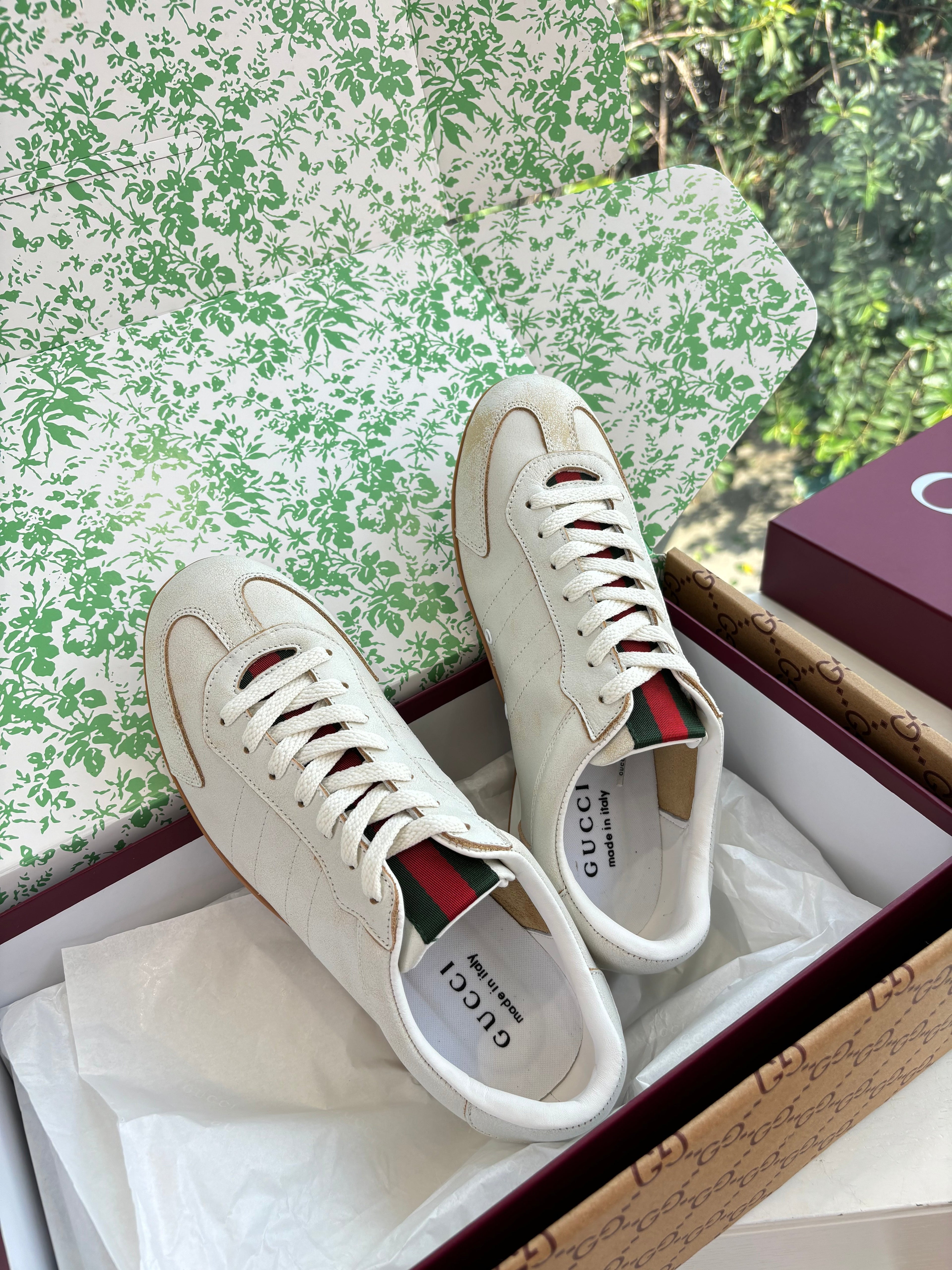 Gucci Shift Damen sneaker Varianten Schwarzes Off-White Leather 506839