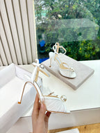 Jimmy 26s Platform Sandal 100 White Mesh Sheepskin 604107