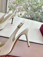 VT 26s Butterfly Slingback White Leather 604040