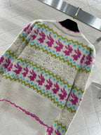 CC 26 Striped Jacquard Knit Cardigan Multicolor Wool Cashmere 331700