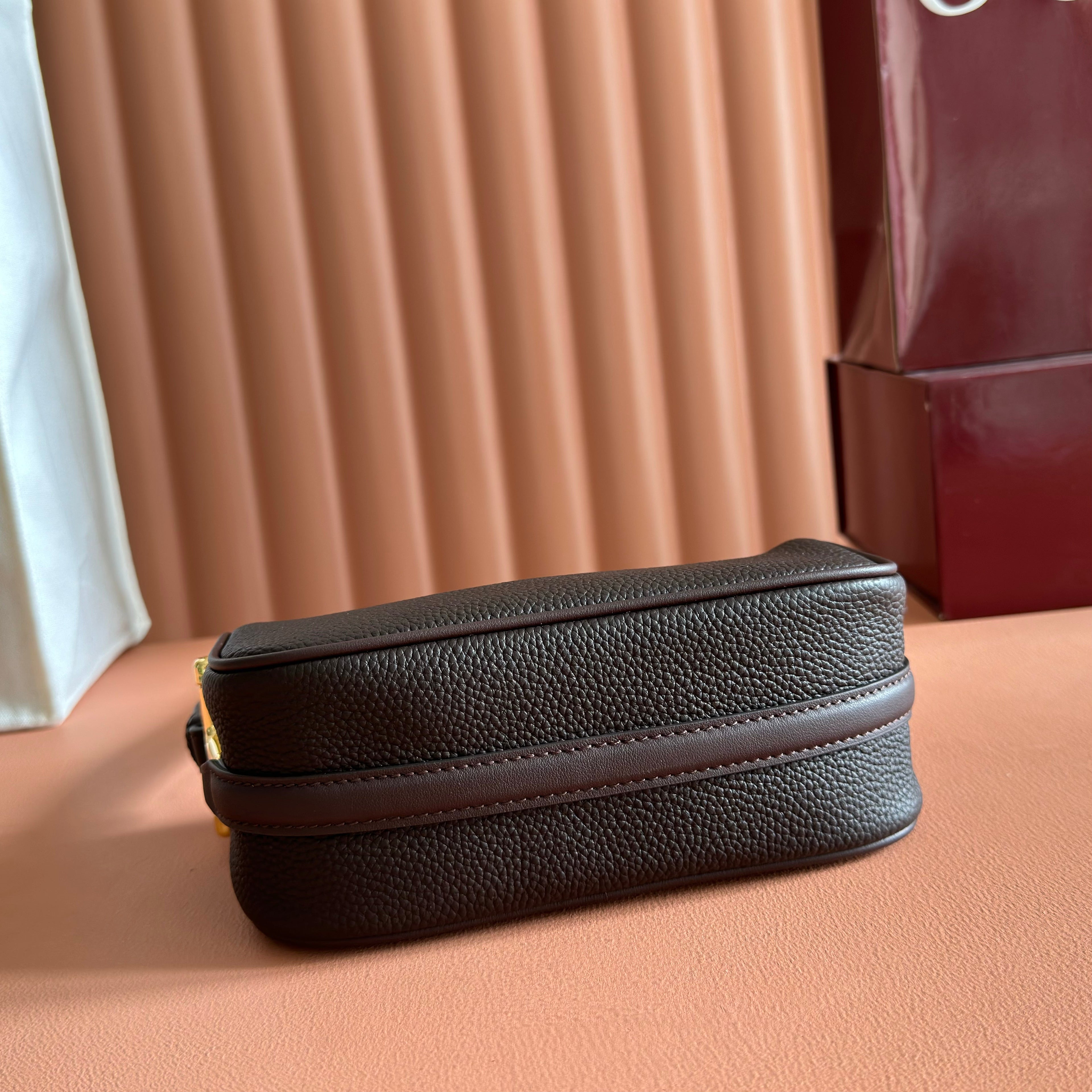 GG Half Horsebit Bag 19cm Black Grain Leather