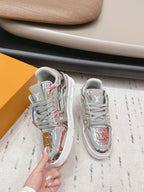 LV 26s Trainer Sliver Cowhide Leather 612839