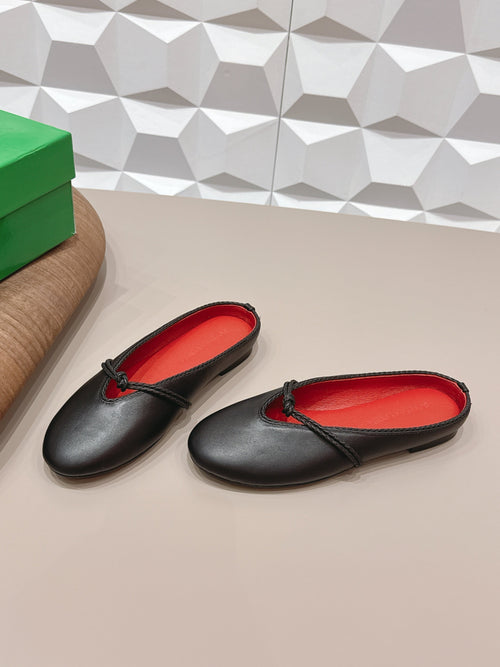 BV Rosa Mary-Jane Ballerina Black Lambskin 613303