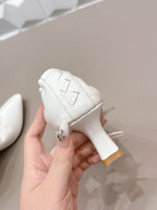 BV Sofia Pump 4cm White Sheepskin 613302