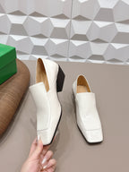BV Okinawa Intrecciato Loafer 4cm White Calfskin 613298