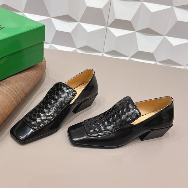 BV Ventura Loafer Loafer 4cm Black Calfskin 613293