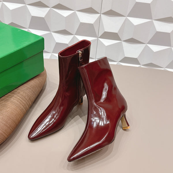 BV Sofia Ankle Boot 7cm Burgundy Lambskin 613291