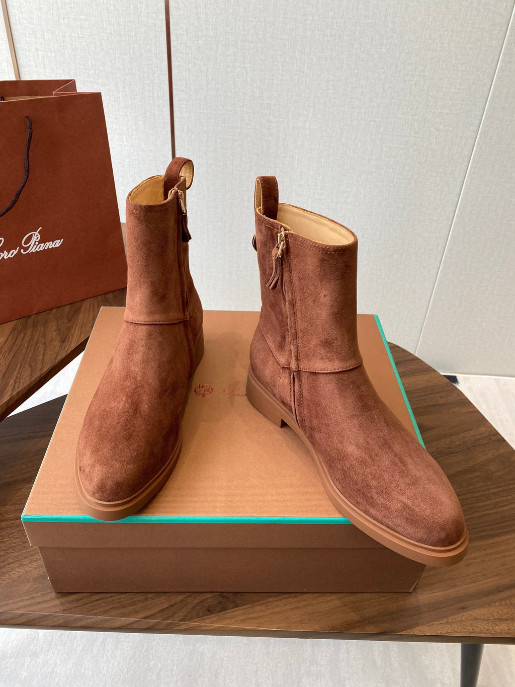 LP latest short boots brown suede 388104