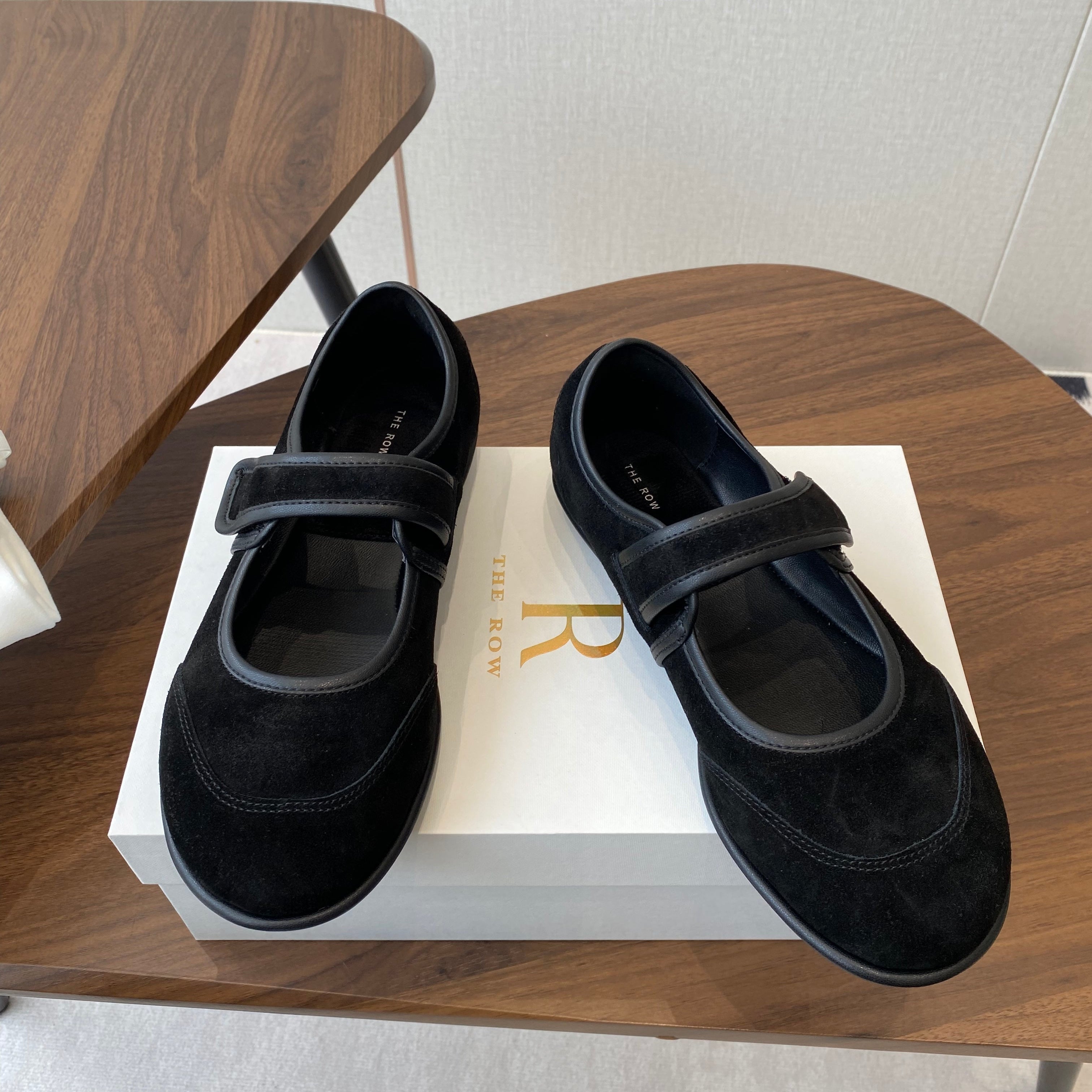 HM 25s Velcro Mary Jane Black Suede