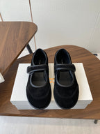 HM 25s Velcro Mary Jane Black Suede