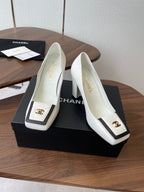 CC SS26 Mathieu Blazy Pumps 90mm White Sheepskin 529525