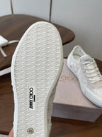 Jimmy Choo Sunny F Sneaker White Lace Leather
