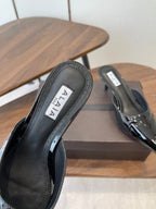 Alaia 26  Pointed-toe Mules 50 Black Patent Leather 624912