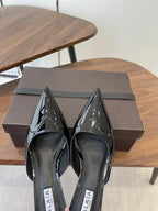 Alaia 26  Pointed-toe Mules 50 Black Patent Leather 624912
