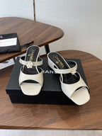CC 26s Camellia Sandals 4.5cm White Patent Leather 624229