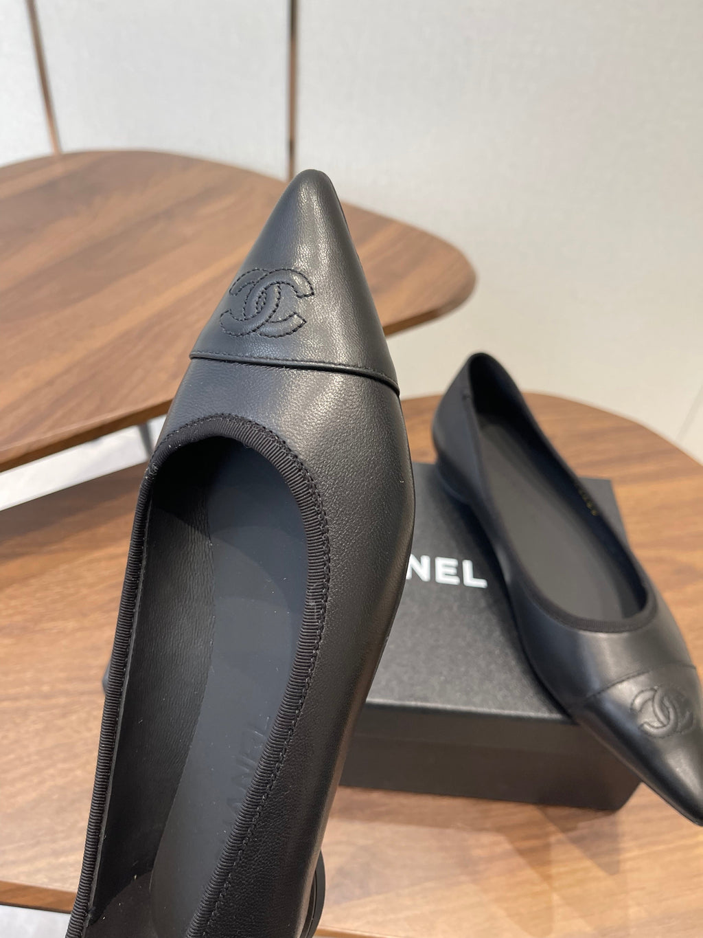 CC 26s Ballet Flats Black Lambskin 624238