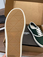 Prada 26ss Casual Shoes Green White Canvas 624428