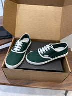 Prada 26ss Casual Shoes Green White Canvas 624428