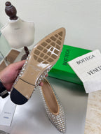 BV Rhinestones Sofia Deep Flat Beige Mesh 428483
