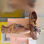 Miu Gymnasium Sneakers Caramel Cowhide 509750