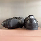 Miu Sneakers With Bucklee Black Leather 509755