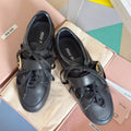 Miu Sneakers With Bucklee Black Leather 509755