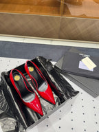 NORMA PUMPS IN RED GLOSSY SHEEPSKIN