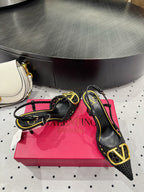 VT 25 Weaving Slingback Black Sheepskin 326699