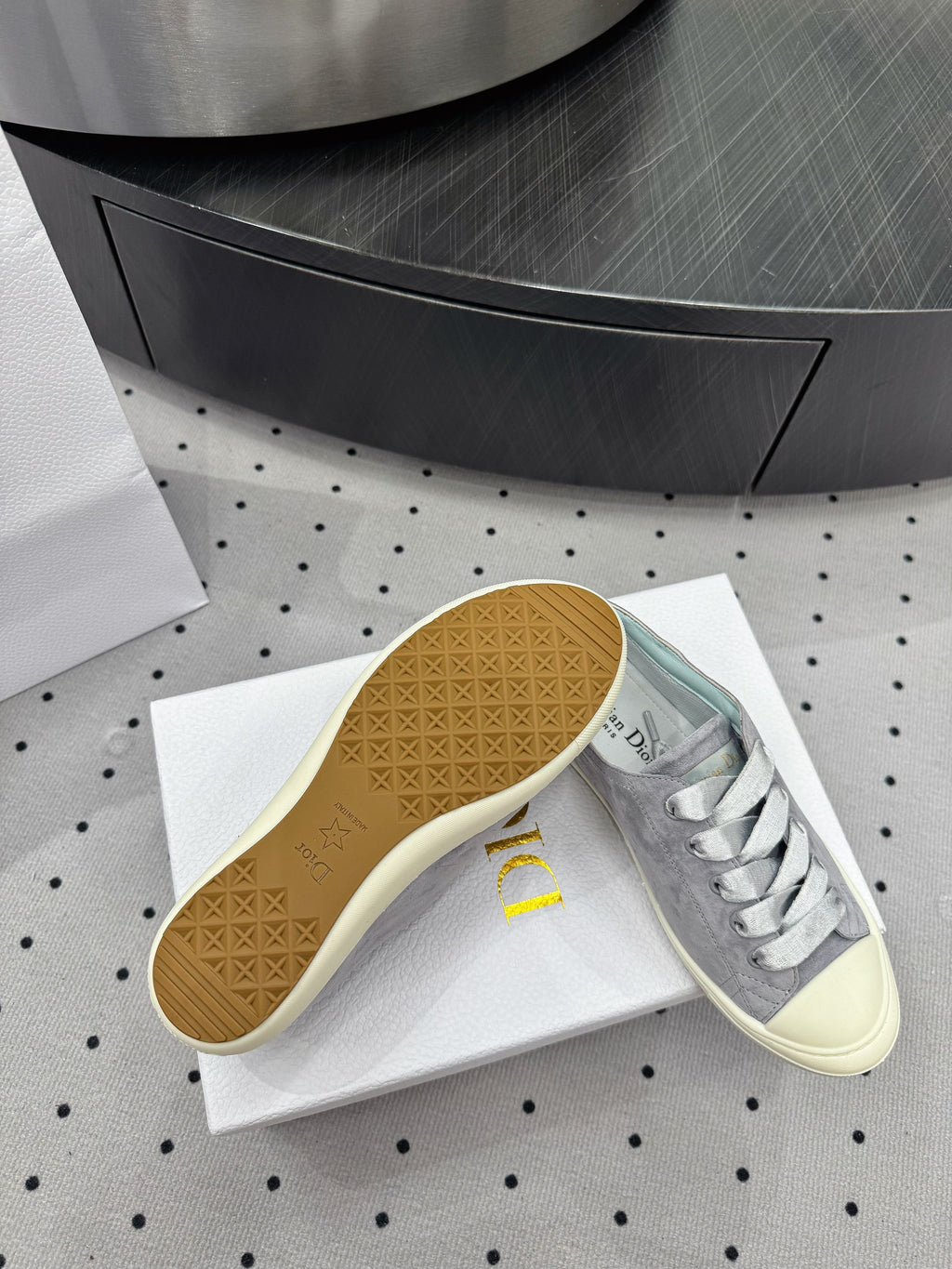 Dior Lucky Sneaker Grey Suede 618072