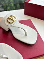 VT 25 Thong Sandals White Sheepskin Slide 358148