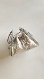 CC 2025 Hobo Bag Silver 22cm Metallic Grained Calfskin