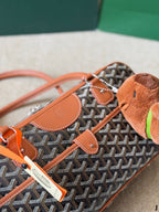 SAINT MARTIN MINI BAG 22 IN BROWN GOYARDINE CANVAS AND CALFSKIN