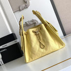 CC 25C Hobo Bag 30cm Yellow Grained Calfskin