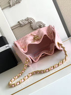 CC 25C Hobo Bag 30cm Pink Grained Calfskin