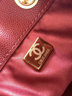 CC 25C Hobo Bag 30cm Dark Red Grained Calfskin
