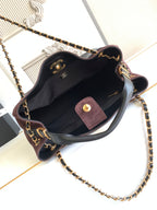 Chanel 2026 Shopping Bag 36cm Burgundy Black Suede Calfskin 348236