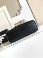 Chanel 2026 Stitched Shopping Bag 36cm Black Suede Calfskin 348237