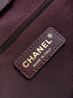 Chanel 2026 Stitched Shopping Bag 36cm Chocolate Calfskin 348238