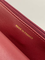 CC Handle Bag 19cm Double C Burgundy Lambskin Gold Hardware