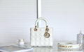 CD Lady Dior 20 Bag White Lambskin