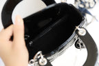CD Lady Dior Mini Bag With Silver Hardware Calfskin