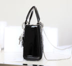 CD Lady Dior Mini Bag With Silver Hardware Calfskin