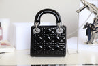 CD Lady Dior Mini Bag With Silver Hardware Calfskin